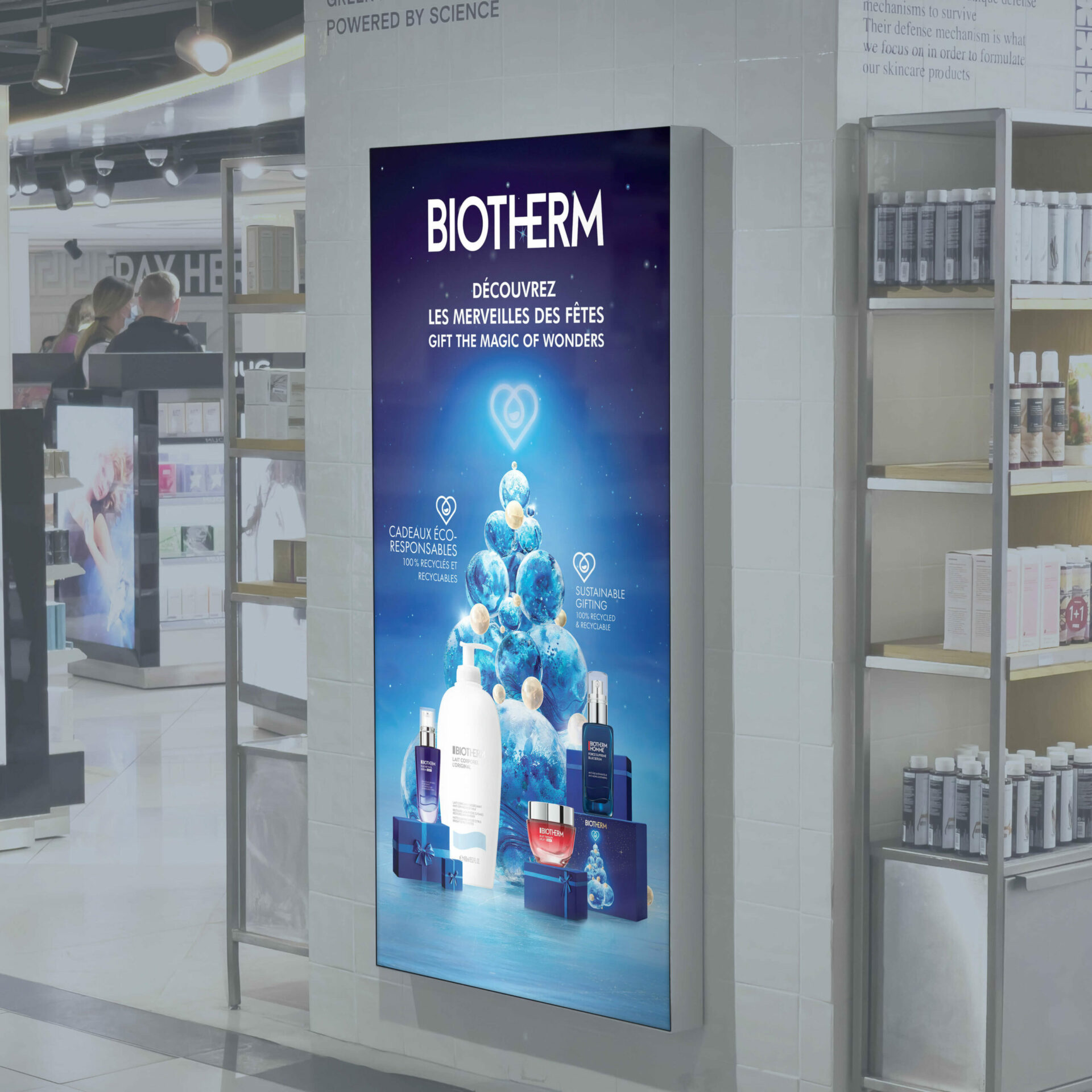 Out of home display showcasing Biotherm