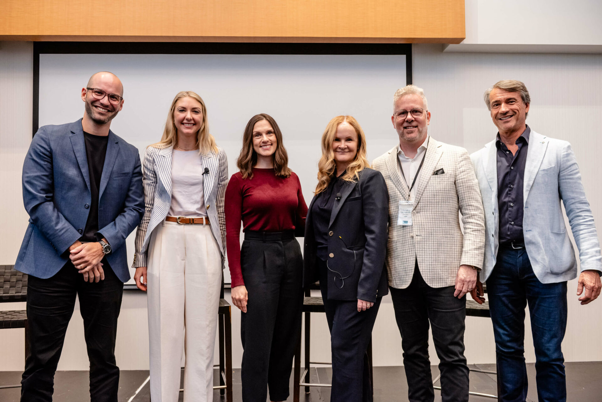 Nuno Bamberg, Jessica Gale, Susan Krashinsky, Christina Litz, Christian Quenneville and Mario Lemieux.