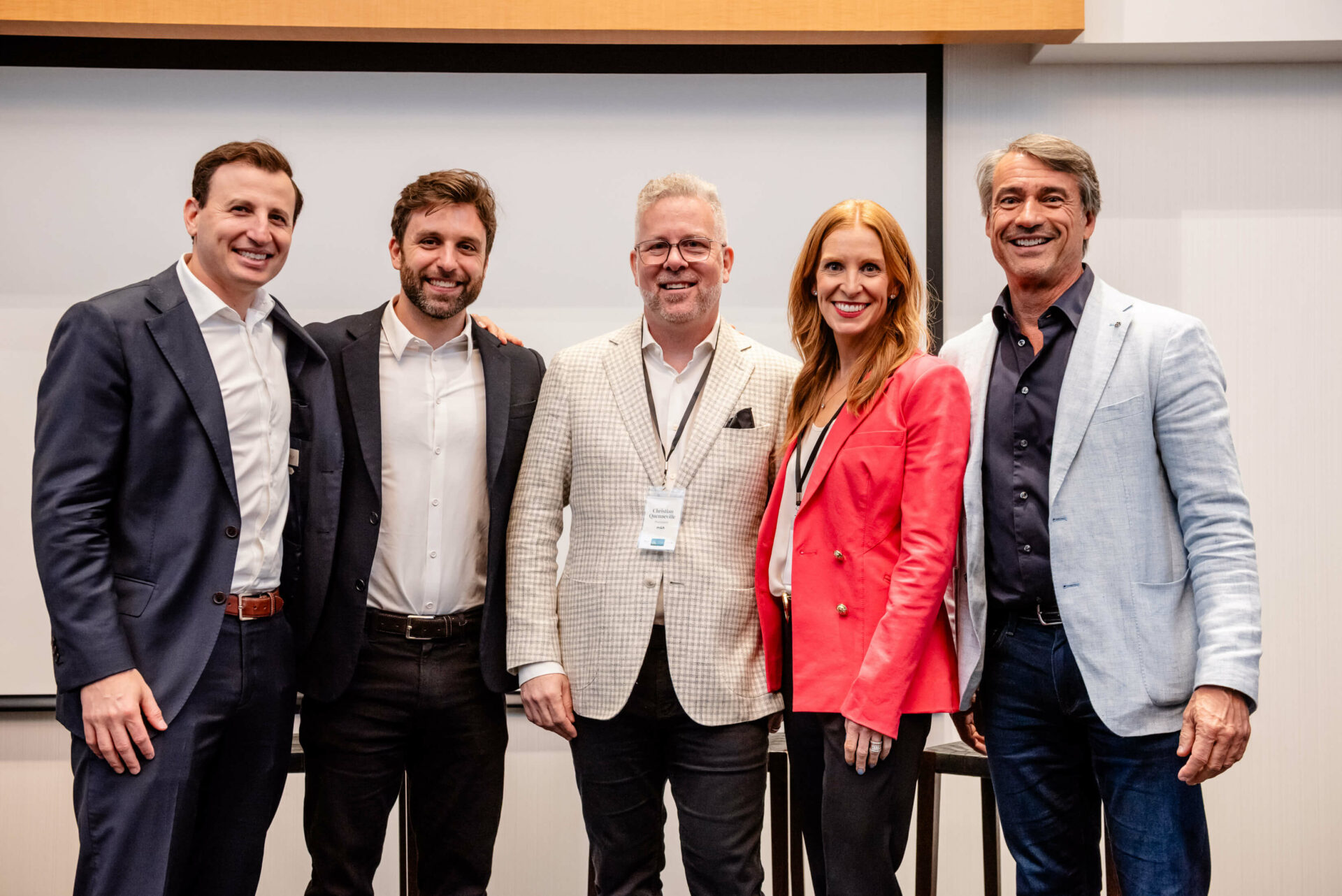Group photo of Oren Eizenman, Eric Falardeau, Christian Quenneville, Andrea Hunt and Mario Lemieux.